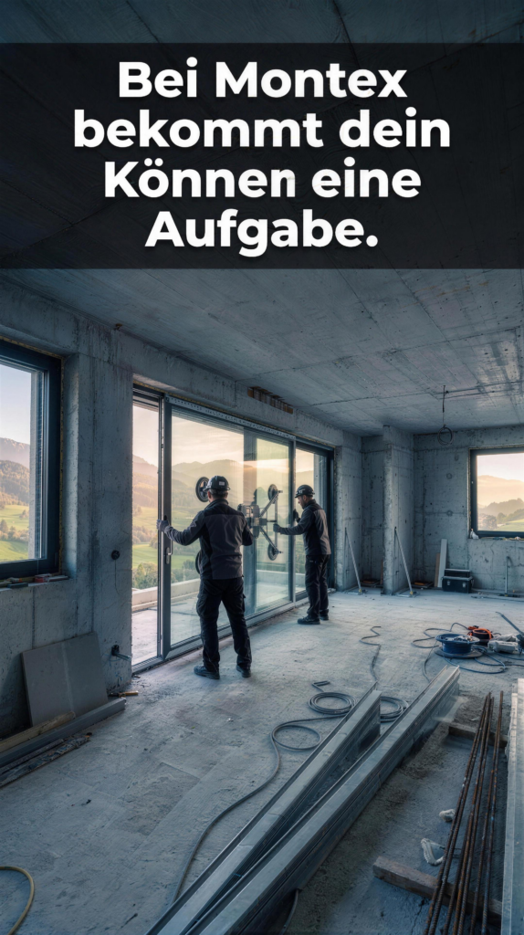 Monteur bei der Arbeit im Rohbau – Bei MMonteur bei der Arbeit im Rohbau – Bei Montex bekommt dein Können eine Aufgabeontex bekommt dein Können eine Aufgabe